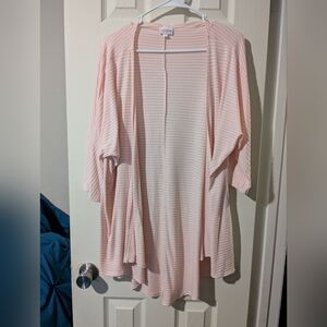 LuLaRoe Soft Pink and Cream Striped Top